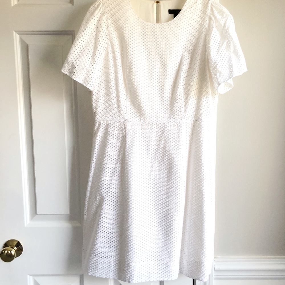 JCREW Little White Eyelet Dress